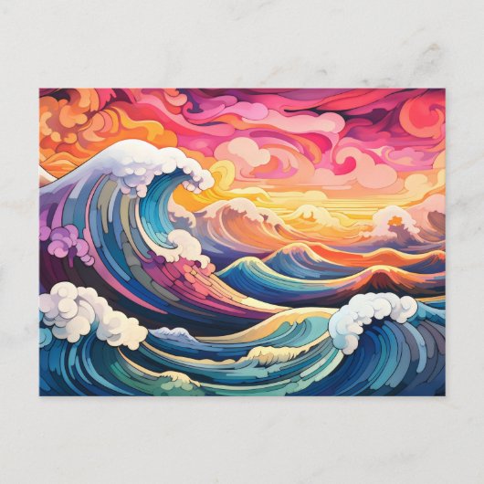 epische golven 10 briefkaart (Voorkant)