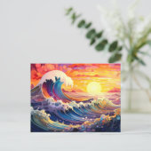 epische golven 11 briefkaart (Staand voorkant)