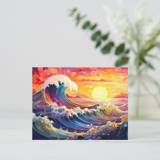 epische golven 11 briefkaart (Staand voorkant)