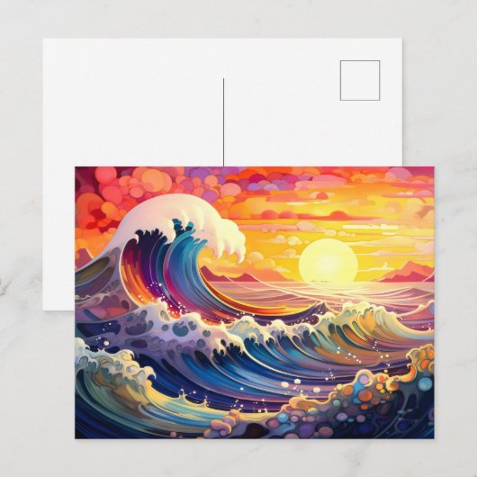 epische golven 11 briefkaart (Voorkant / Achterkant)