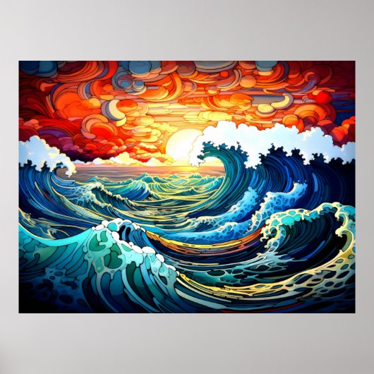 epische golven 12 poster (Voorkant)