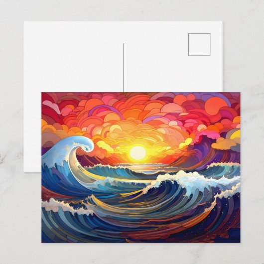Epische golven 1 briefkaart (Voorkant / Achterkant)