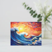 Epische golven 4 briefkaart (Staand voorkant)