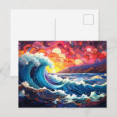 epische golven 9 briefkaart (Voorkant / Achterkant)