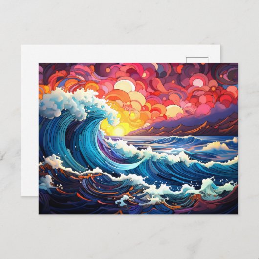 epische golven 9 briefkaart (Voorkant / Achterkant)