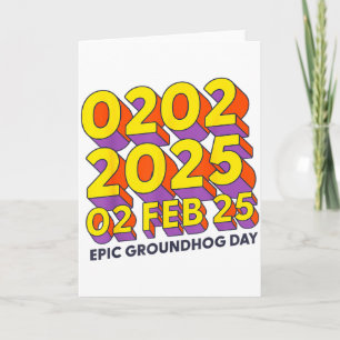 Epische Groundhog Day 2 februari 2025 Mannen Vrouw Kaart