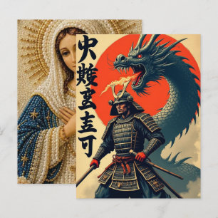 Epische HD Samurai-achtergronden voor mobiele sche Feestdagenkaart