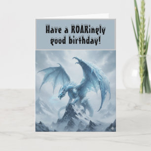 Epische Ijsdraak Fantasy Verjaardag Kaart