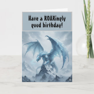 Epische Ijsdraak Fantasy Verjaardag Kaart