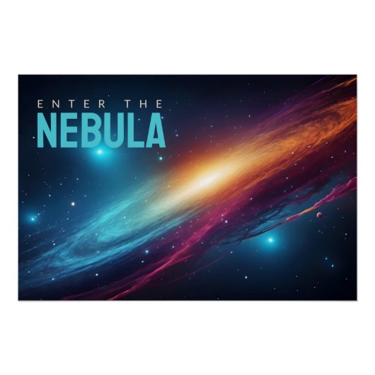 Epische Kosmische Supernova Abstracte Ruimte Perfect Poster (Voorkant)