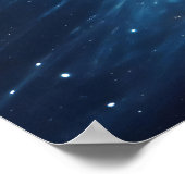 Epische Kosmische Supernova Neon Abstracte Ruimte Poster (Hoek)