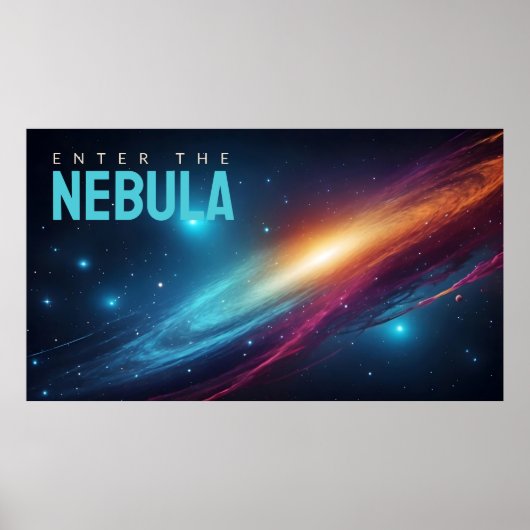 Epische Kosmische Supernova Neon Ruimte Kunst Poster (Voorkant)