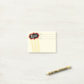 Epische kudos aangepast aan de hand van de peer-er post-it® notes (Op bureau)