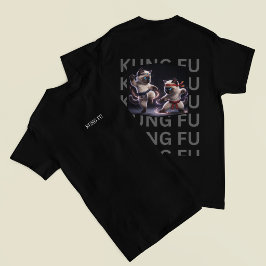 Epische Kung Fu Siamese Kittens Vechtkunst Grafisc T-shirt