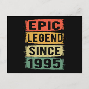 Epische Legende Sinds 1995 Vintage 1995 Verjaardag Briefkaart