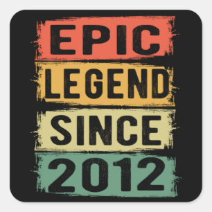 Epische Legende Sinds 2013 Vintage 2013 Verjaardag Vierkante Sticker