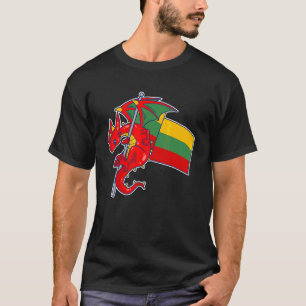 Epische Litouwse Draak Trots Litouwen Vlag T-shirt