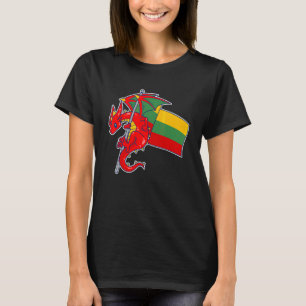 Epische Litouwse Draak Trots Litouwen Vlag T-shirt