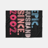 Epische man sinds 2002 20ste bruiloft Jubileum R Fleece Deken (Voorkant (Horizontaal))