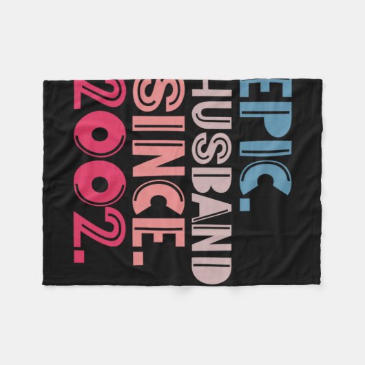 Epische man sinds 2002 20ste bruiloft Jubileum R Fleece Deken (Voorkant (Horizontaal))