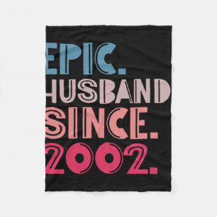 Epische man sinds 2002 20ste bruiloft Jubileum R Fleece Deken
