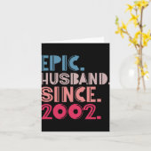 Epische man sinds 2002 20ste bruiloft Jubileum R Kaart (Gele Bloem)