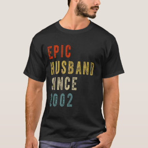 Epische man sinds 2002 paar 22e bruiloft Annive T-shirt