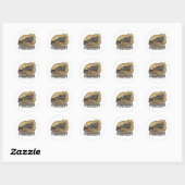 Epische Mega Killdozer Tank Slogan 2 Ronde Sticker (Vel)