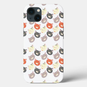 Epische Mopshoofdjes Cartoon Pretpatroon iPhone 13 Hoesje