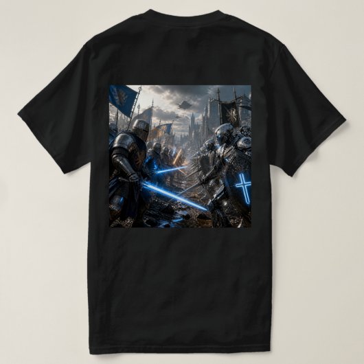 Epische Omgekeerde Strijd T-shirt (Design achterkant)