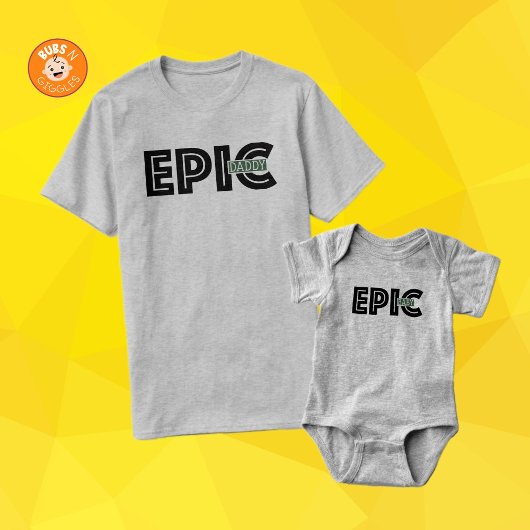 Epische Papa Vaderdag Heren Grijs T-shirt