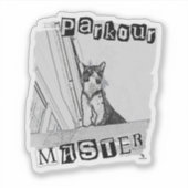 Epische Parkour Master Grappige Punk Kitty Ontwerp Sticker (Voorkant)