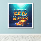 epische quests canvas afdruk (Insitu (Houten vloer))