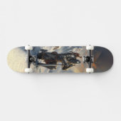 Epische Ridder & Hermelijn Fantasy Kunst Persoonlijk Skateboard (Horizontaal)