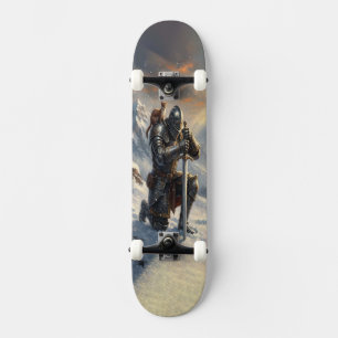 Epische Ridder & Hermelijn Fantasy Kunst  Persoonlijk Skateboard