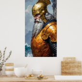 Epische ridder Viking krijger harnas poster (Keuken)