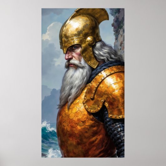 Epische ridder Viking krijger harnas poster (Voorkant)