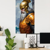 Epische ridder Viking krijger harnas poster (Thuiskantoor)