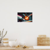 epische ruimte scène poster (Keuken)