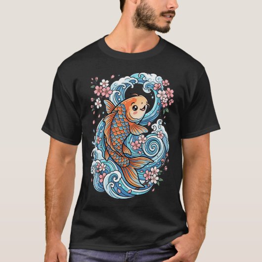 Epische Samurai Koi Vis T-shirt (Voorkant)