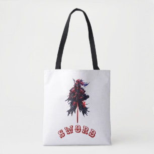 Epische Samurai-krijger Artistieke Grafiek  Tote Bag
