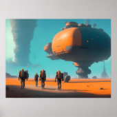 epische sciencefiction scene poster (Voorkant)