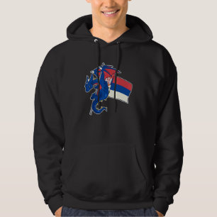 Epische Servische Draak  Trots Servië Vlag Hoodie
