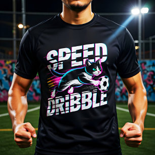 Epische Snelheid van Dribbelkat voor Voetbalfans T-shirt