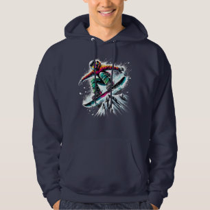 Epische snowboarder in actie hoodie