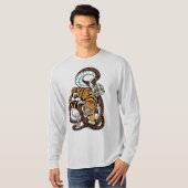 Epische strijd: Tijger vs. Slang Kunst T-shirt (Voorkant volledig)