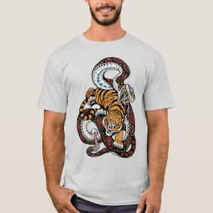 Epische strijd: Tijger vs. Slang Kunst T-shirt