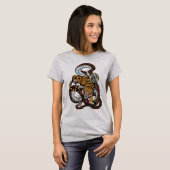 Epische strijd: Tijger vs. Slang Kunst T-shirt (Voorkant volledig)