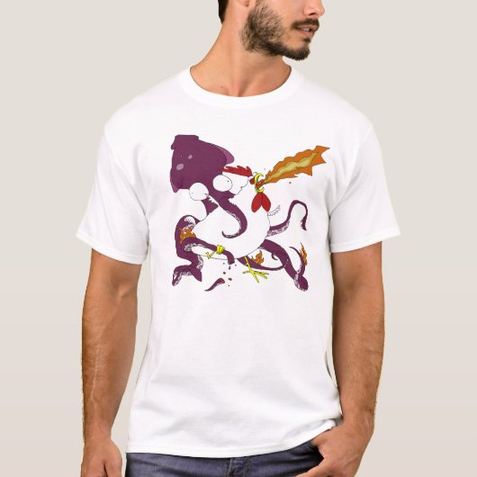 epische strijd tussen goed en kwaad t-shirt (Voorkant)