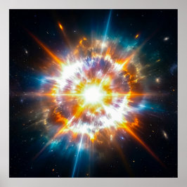Epische Supernova Kosmische Explosie Diepe Ruimte Poster